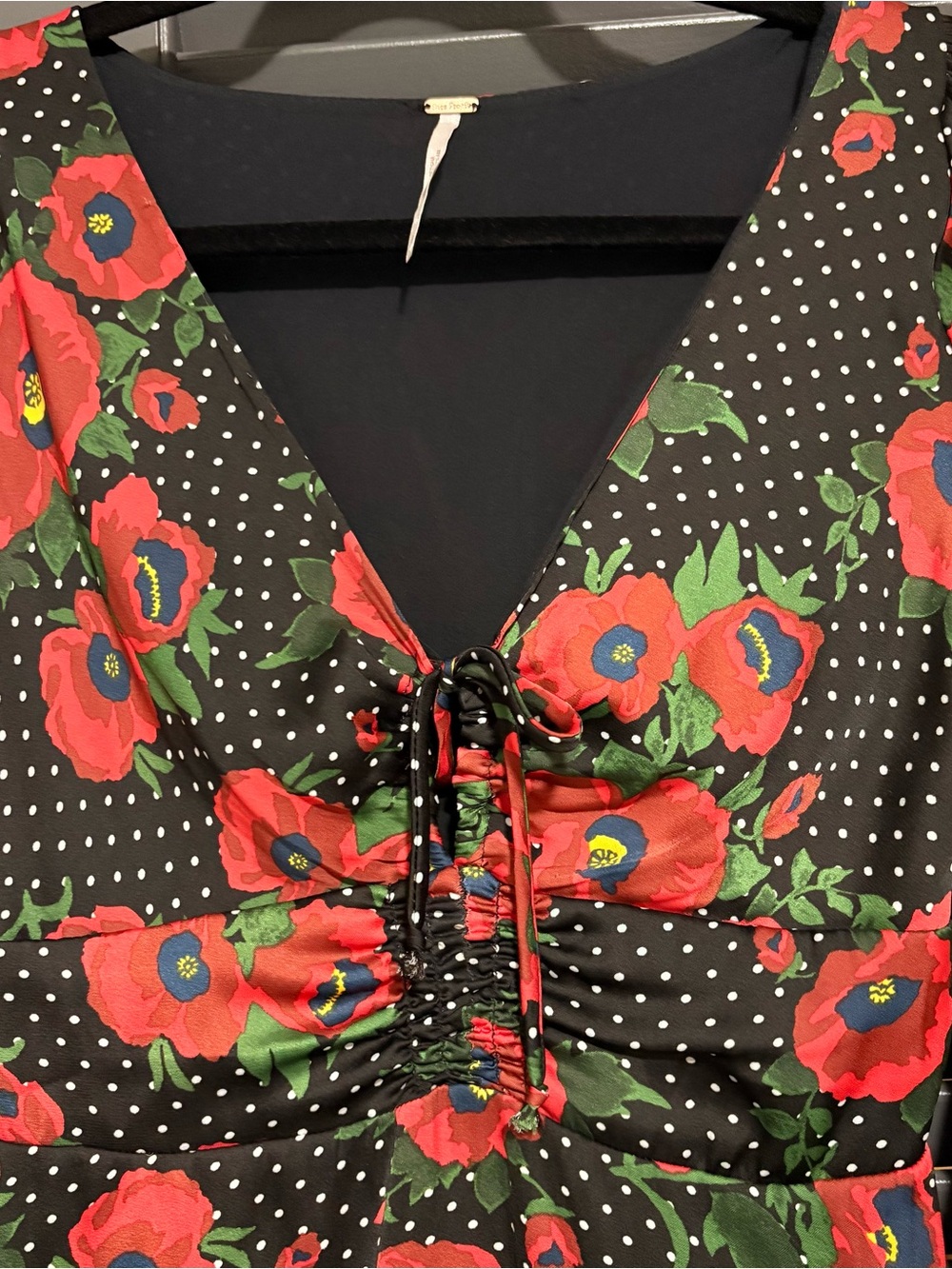 Free People Morning Light Mini Dress With Poppy Floral Print - Picture 4 of 10